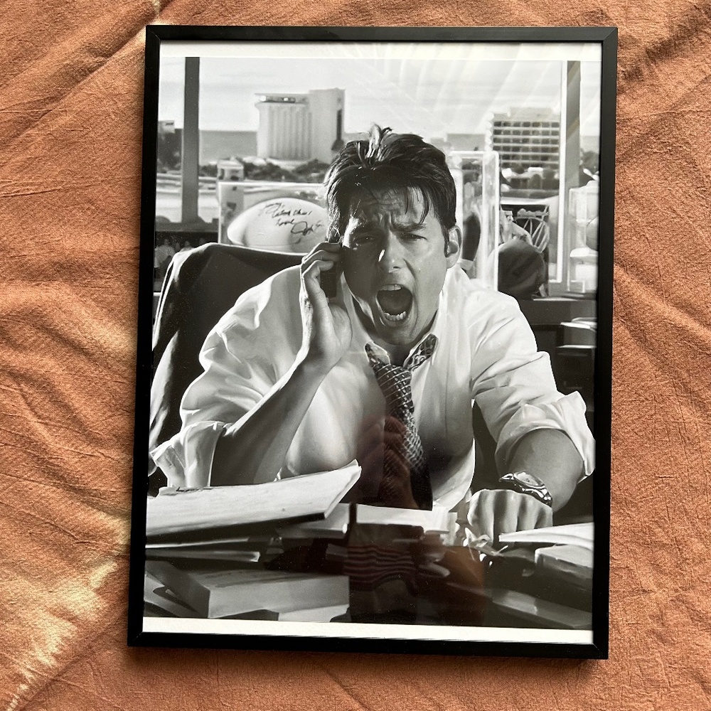 Tom Cuise "Show me the money" Framed Print
